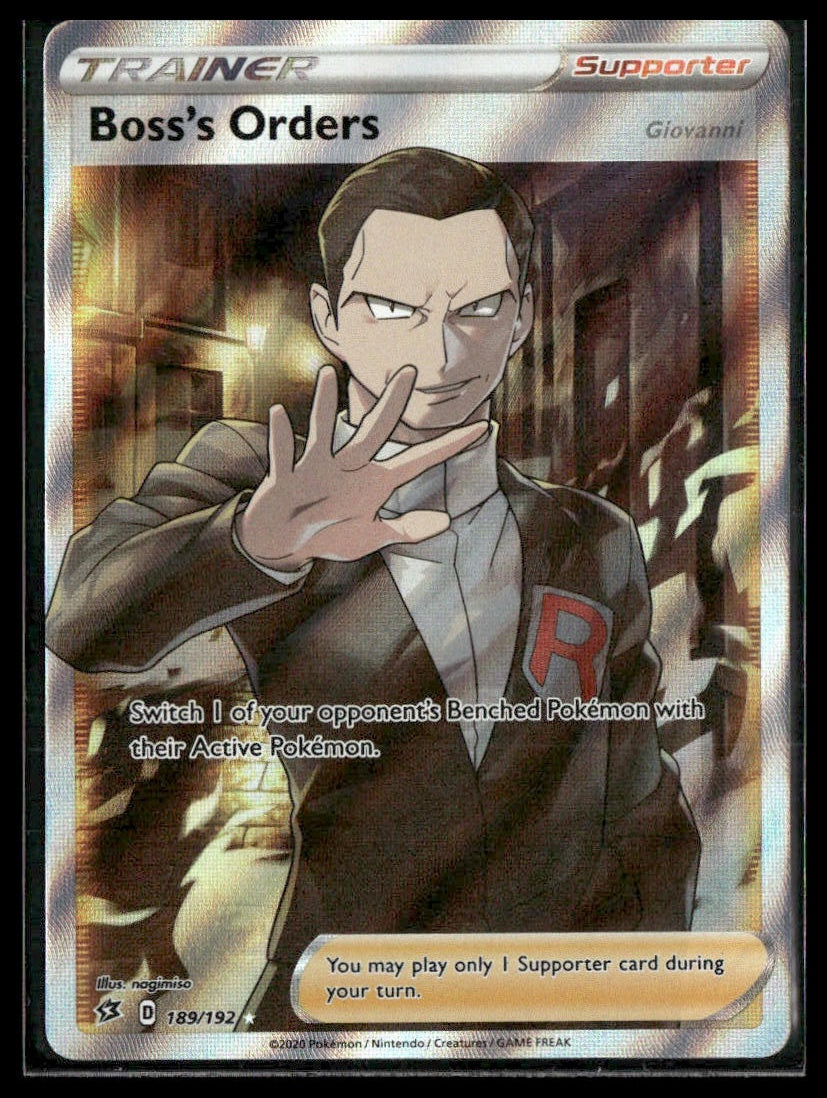 Boss's Orders (Full Art) #189/192 Rebel Clash NM