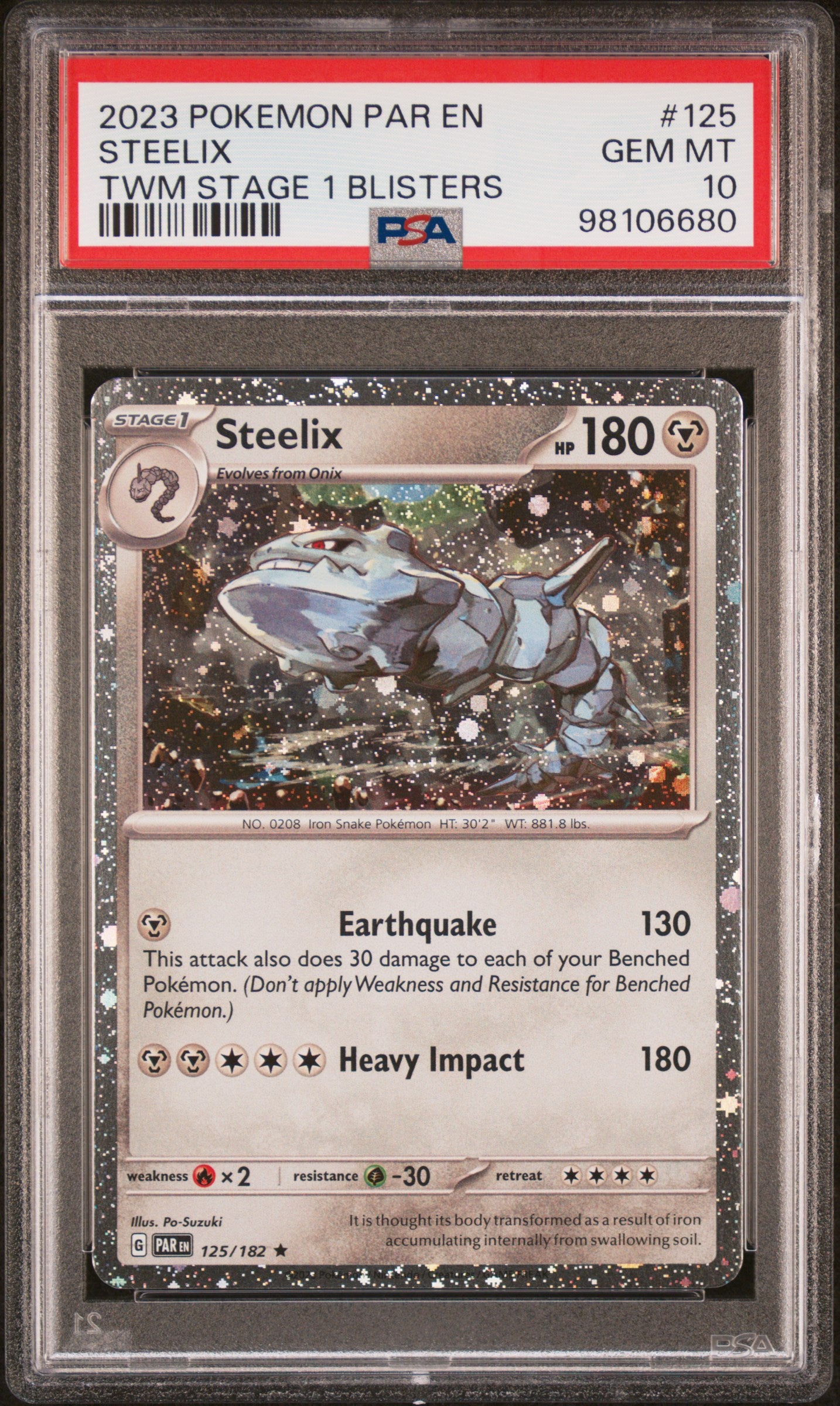 PSA 10 Steelix #125 Paradox Rift