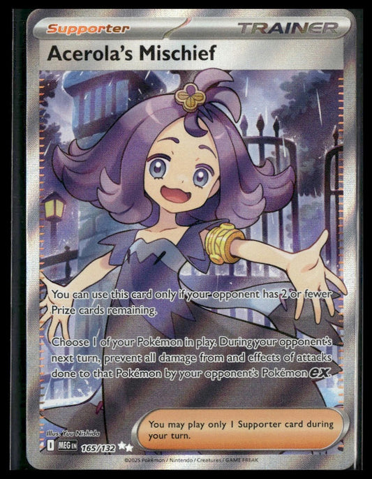 Acerola's Mischief #165/132 Mega Evolution NM