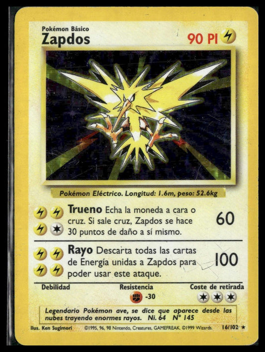 Zapdos #016/102 SPANISH Base Set HP