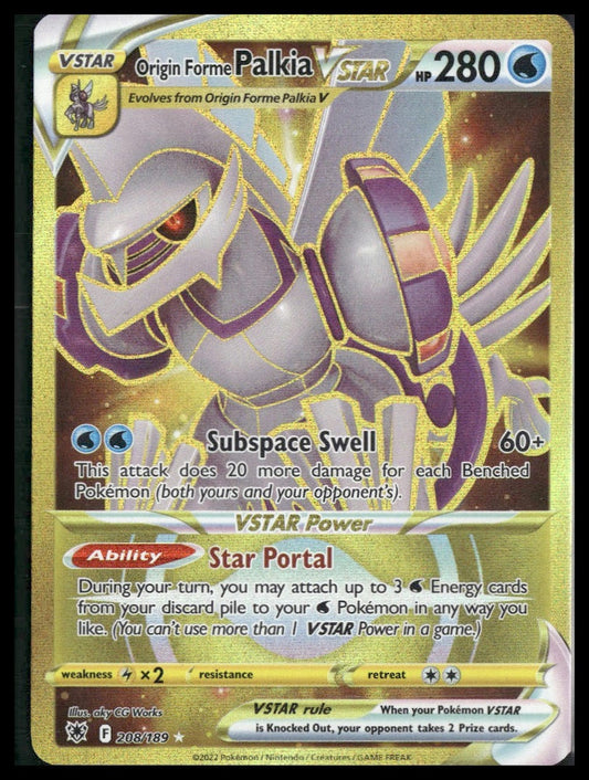 Origin Forme Palkia VSTAR (Secret) #208/189 Astral Radiance VLP