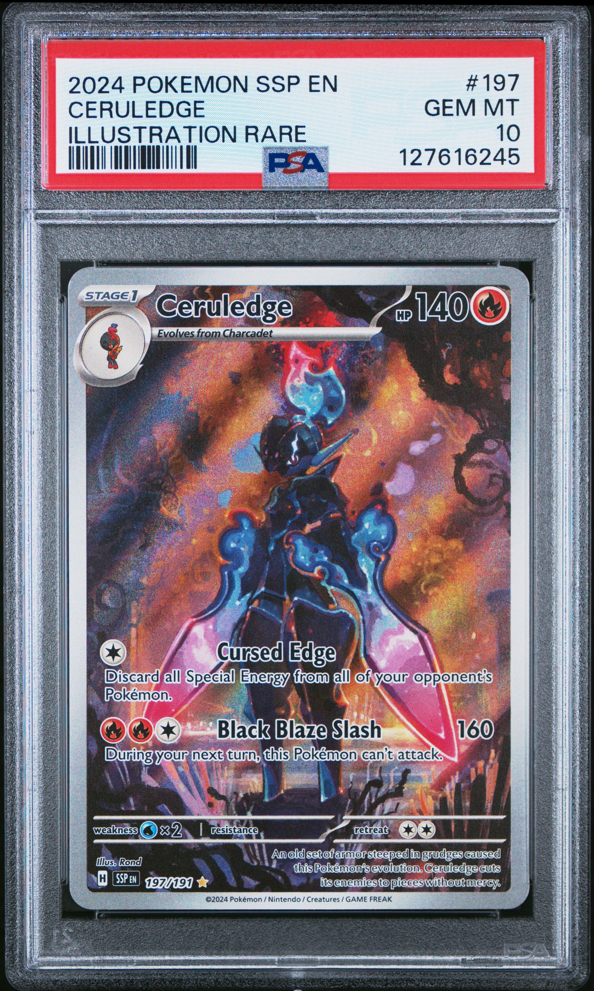 PSA 10 Ceruledge #197 Surging Sparks
