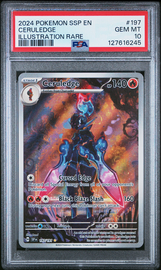 PSA 10 Ceruledge #197 Surging Sparks
