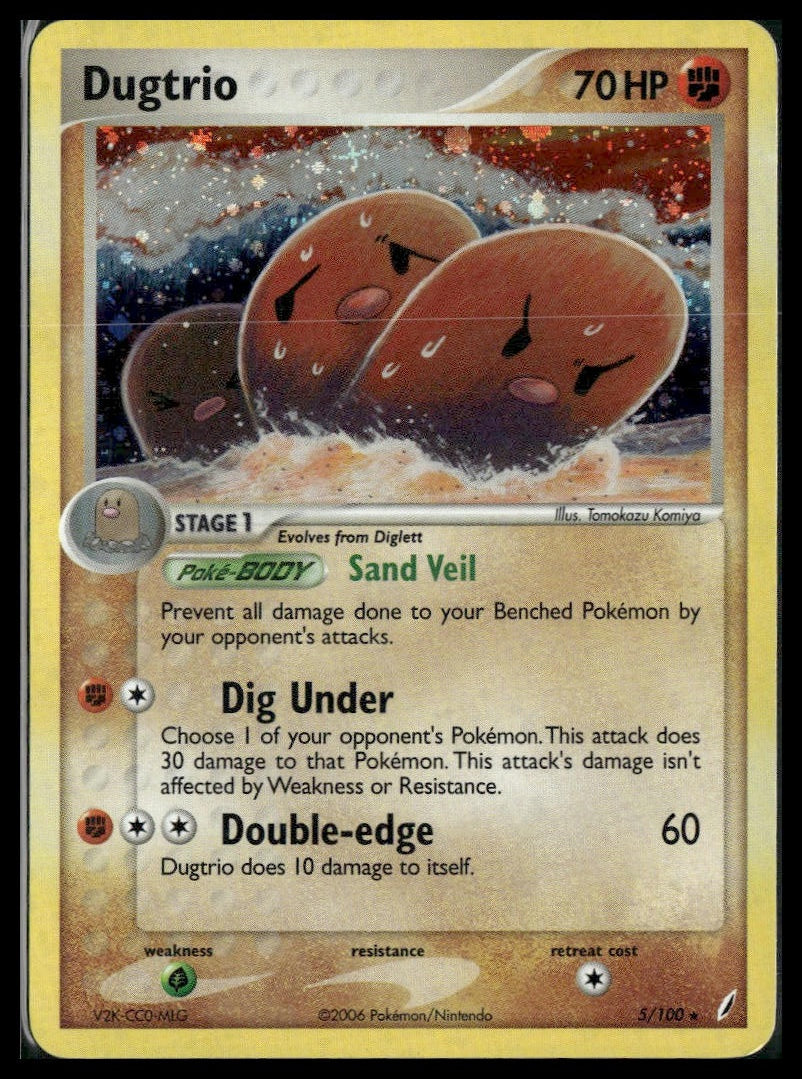 Dugtrio #5/100 Tomokazu Komiya Crystal Guardians LP