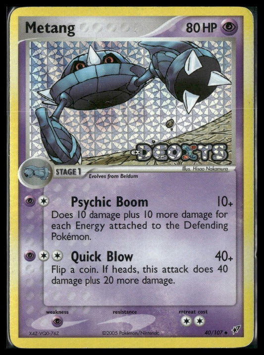 Metang #40/107 Reverse Holo STAMP Deoxys MP