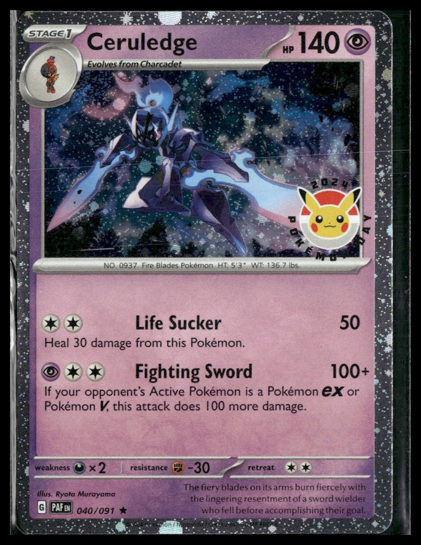 Ceruledge #040/091 Pokemon Day 2024 STAMP Paldea Evolved NM