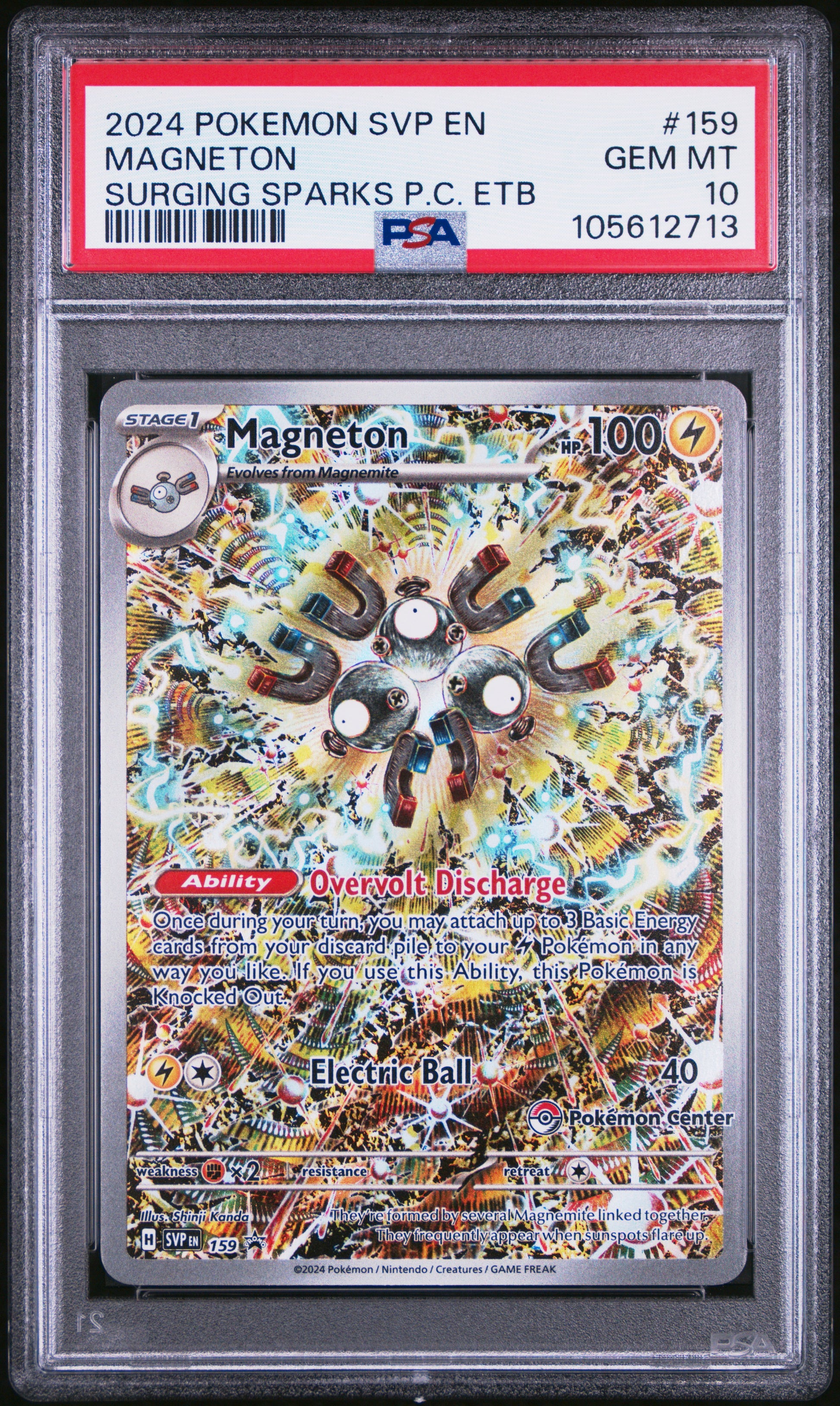 PSA 10 Magneton #159 Surging Sparks ETB Promo