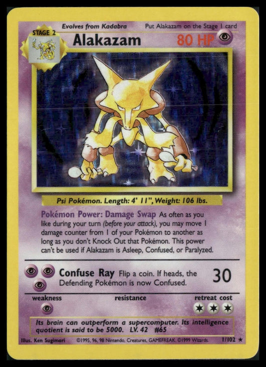 Alakazam #001/102 Base Set LP