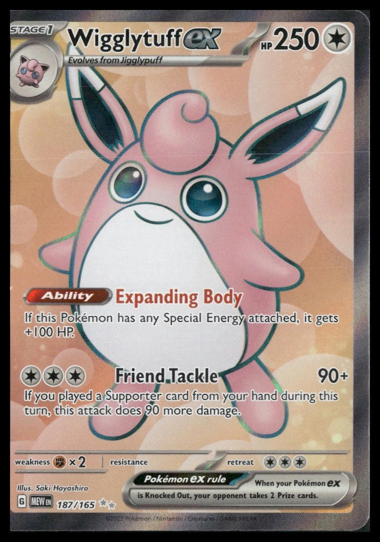 Wigglytuff ex #187/165 Scarlet & Violet 151 NM