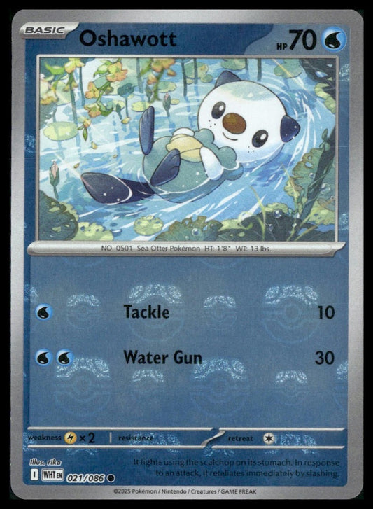 Oshawott (Master Ball) #021/086 White Flare NM