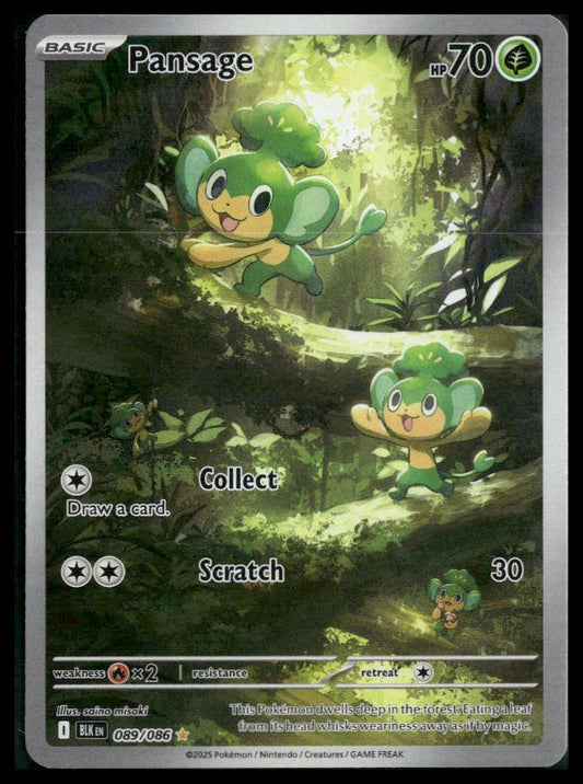 Pansage #089/086 Black Bolt NM