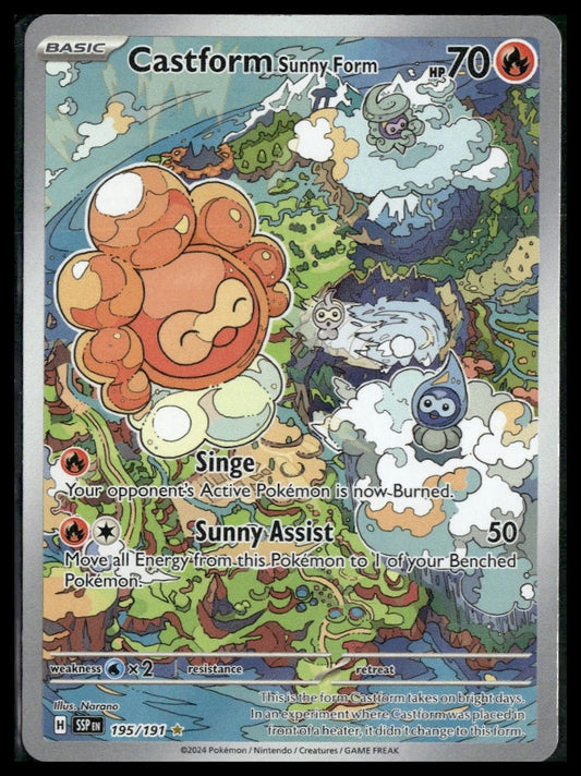 Castform Sunny Form #195/191 Surging Sparks NM