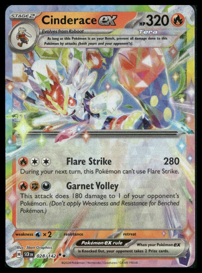 Cinderace ex #028/142 Stellar Crown NM