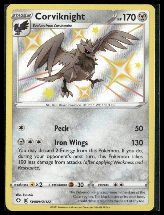 Corviknight #SV089/SV122 Shining Fates: Shiny Vault NM