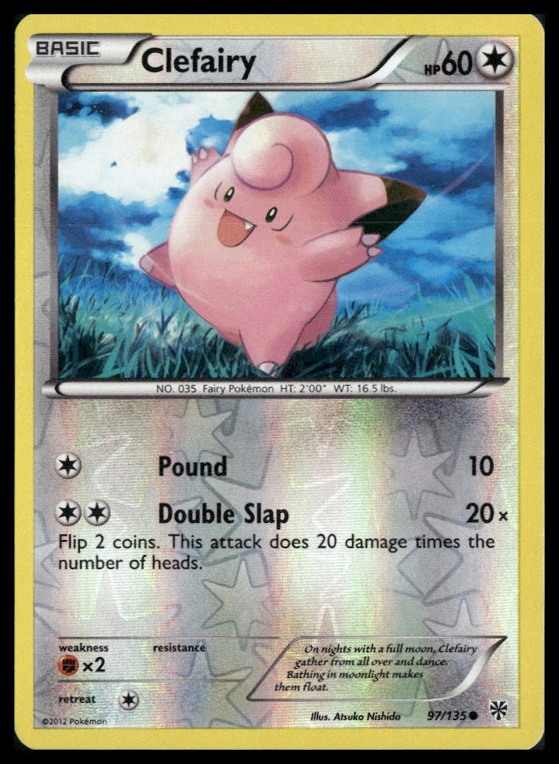 Clefairy #97/135 Reverse Holo Plasma Storm LP