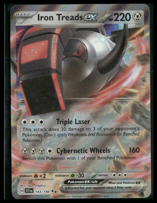 Iron Treads ex #143/198 Scarlet & Violet Base Set VLP