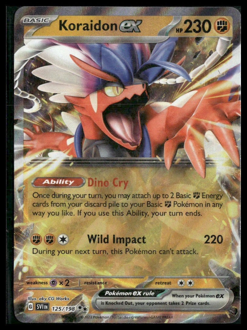 Koraidon ex #125/198 Scarlet & Violet Base Set NM