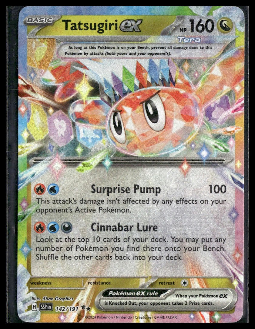 Tatsugiri ex #142/191 Surging Sparks NM