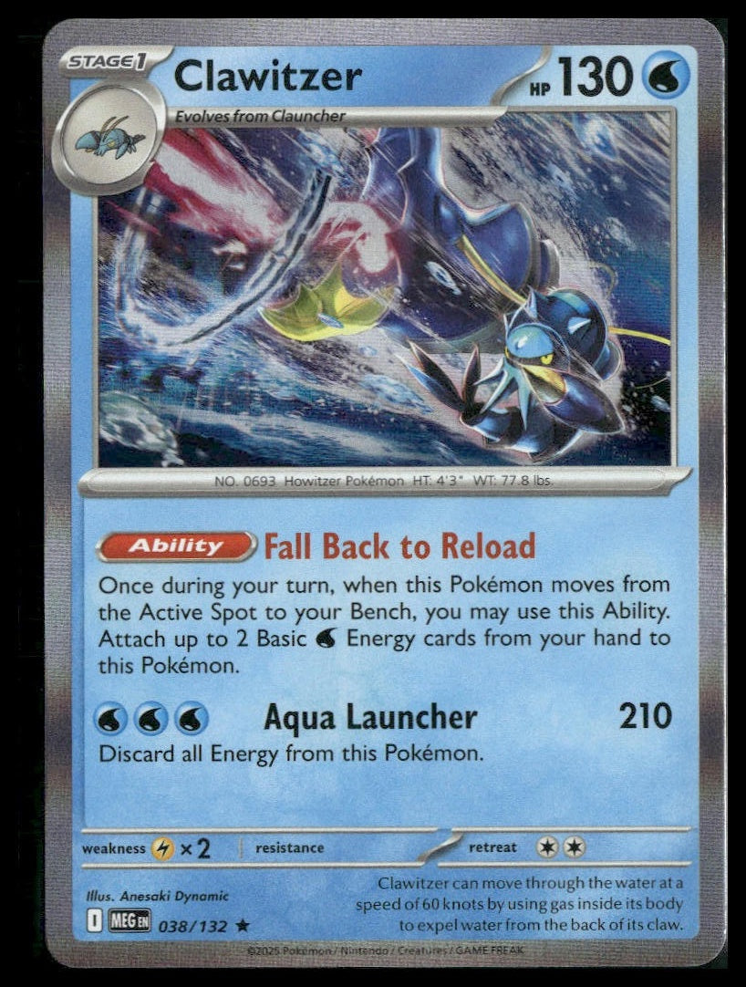Clawitzer #38/132 Mega Evolution NM