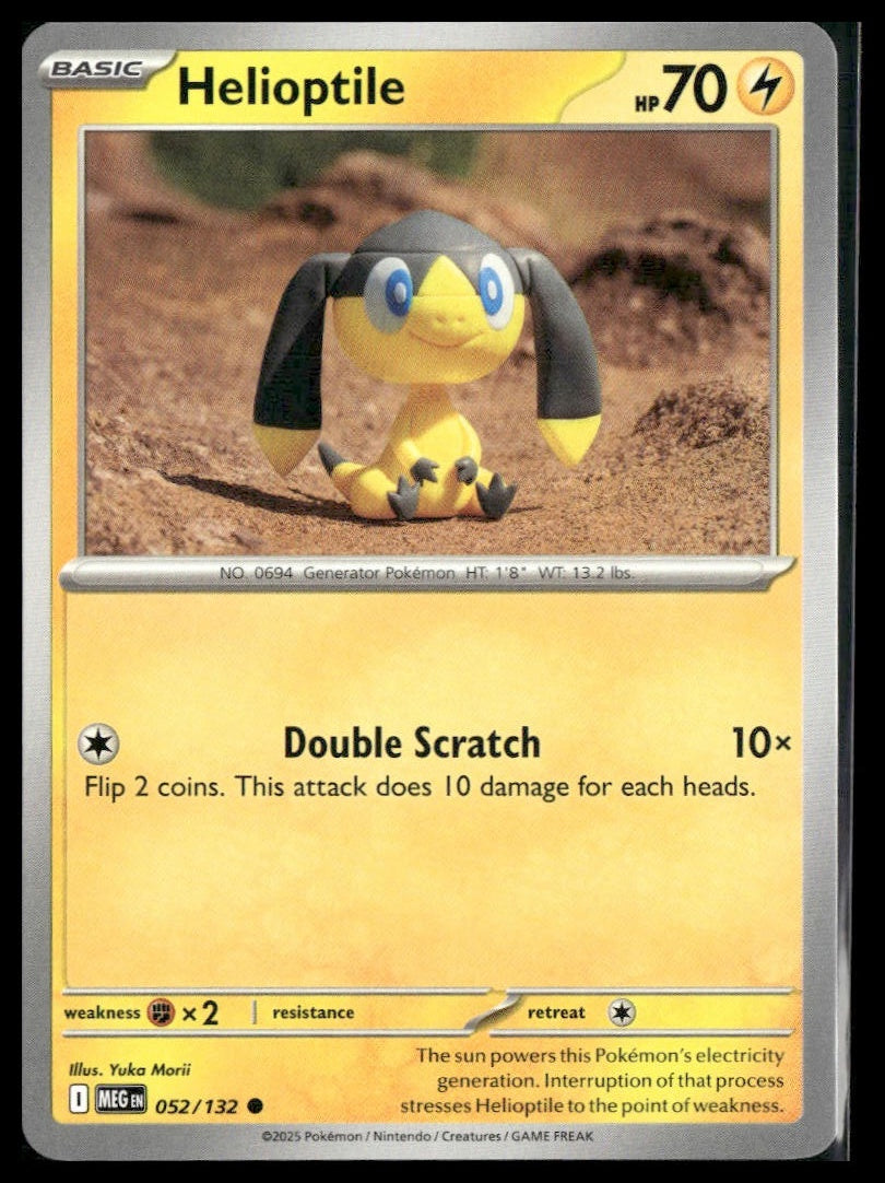 Helioptile #52/132 Yuka Morii Mega Evolution NM