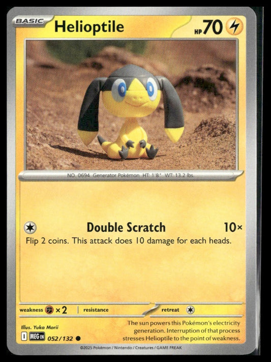 Helioptile #52/132 Yuka Morii Mega Evolution NM