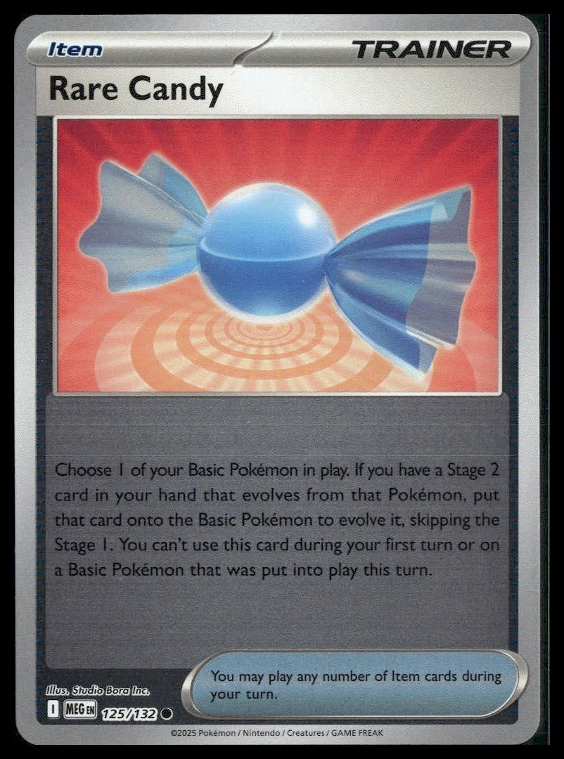 Rare Candy #125/132 Reverse Holo Mega Evolution NM