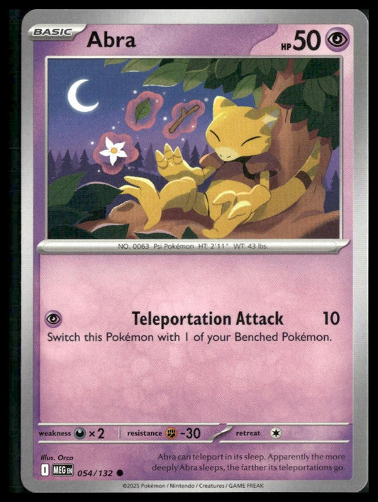 Abra #54/132 Mega Evolution NM