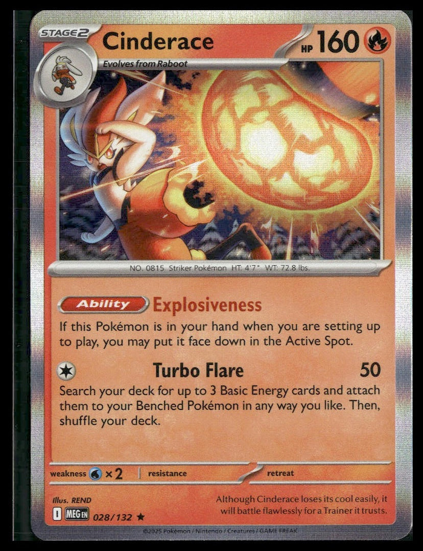 Cinderace #28/132 Mega Evolution NM