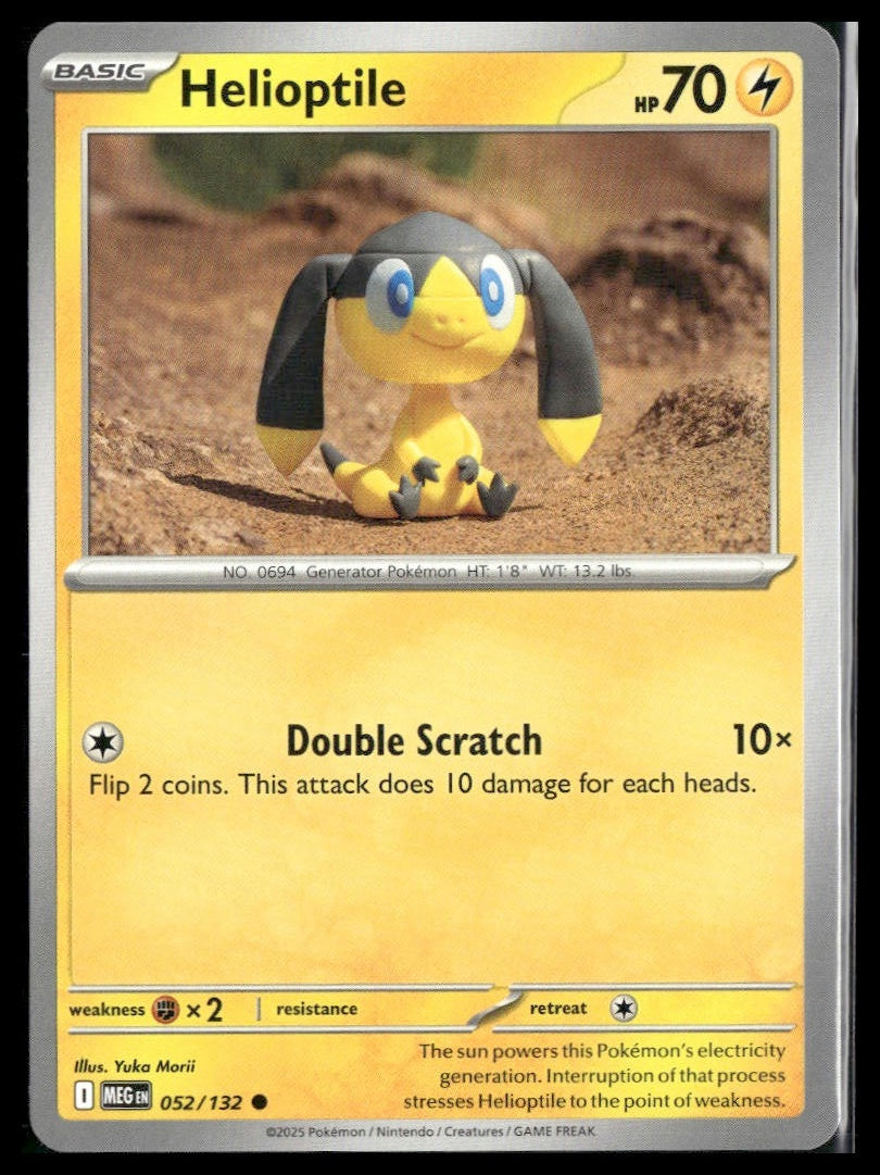 Helioptile #52/132 Yuka Morii Mega Evolution NM