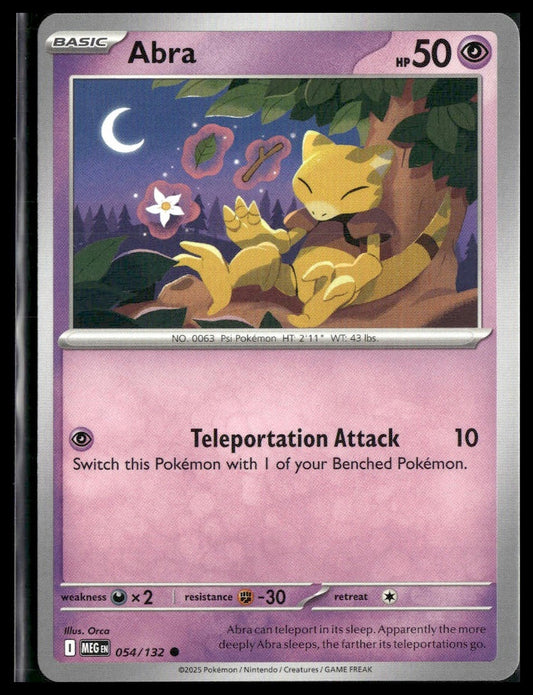 Abra #54/132 Mega Evolution NM