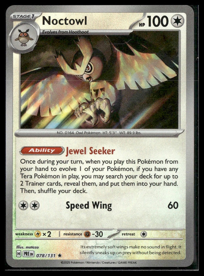 Noctowl #078/131 Master Ball Prismatic Evolutions LP