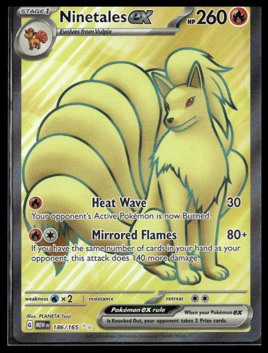 Ninetales ex #186/165 Scarlet & Violet 151 NM