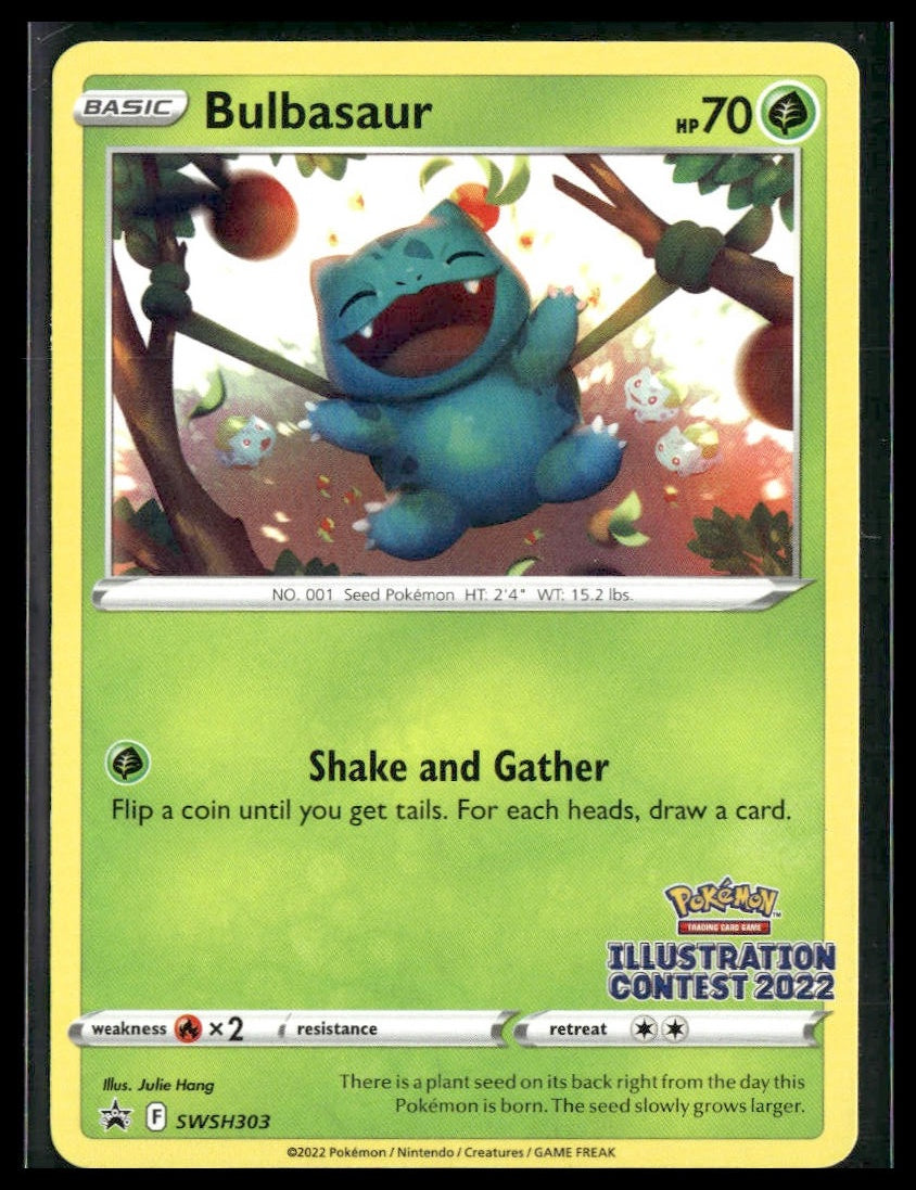 Bulbasaur (Illustration Contest 2022) #SWSH303 Sword & Shield Promo Cards LP