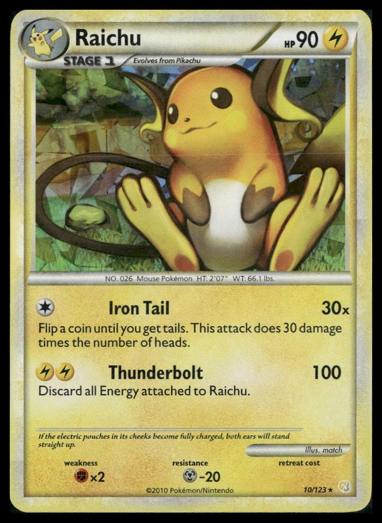 Raichu #10/123 HeartGold SoulSilver VLP