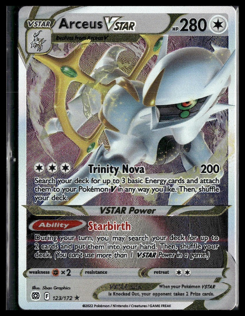 Arceus VSTAR #123/172 METAL Brilliant Stars UPC Promo NM