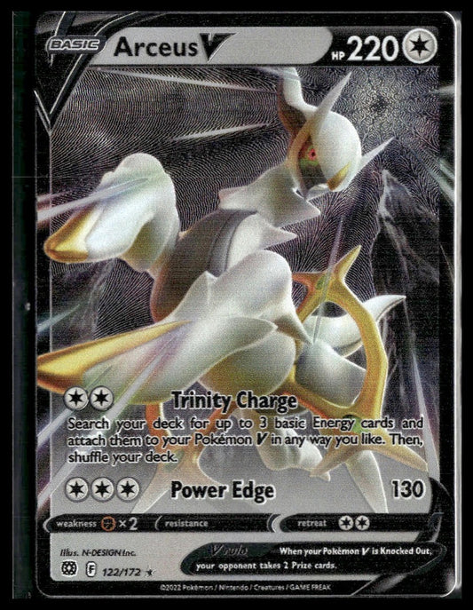 Arceus V #122/172 METAL Brilliant Stars UPC Promo NM