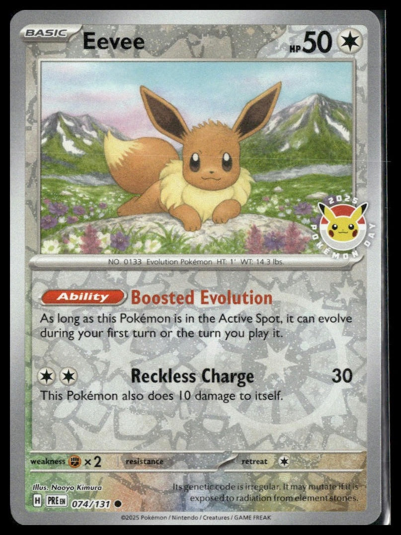 Eevee #074/131 Pokémon Day 2025 Prismatic Evolutions VLP