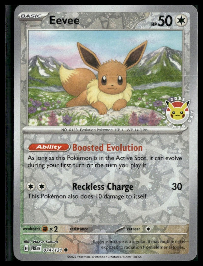 Eevee #074/131 Pokémon Day 2025 Prismatic Evolutions NM