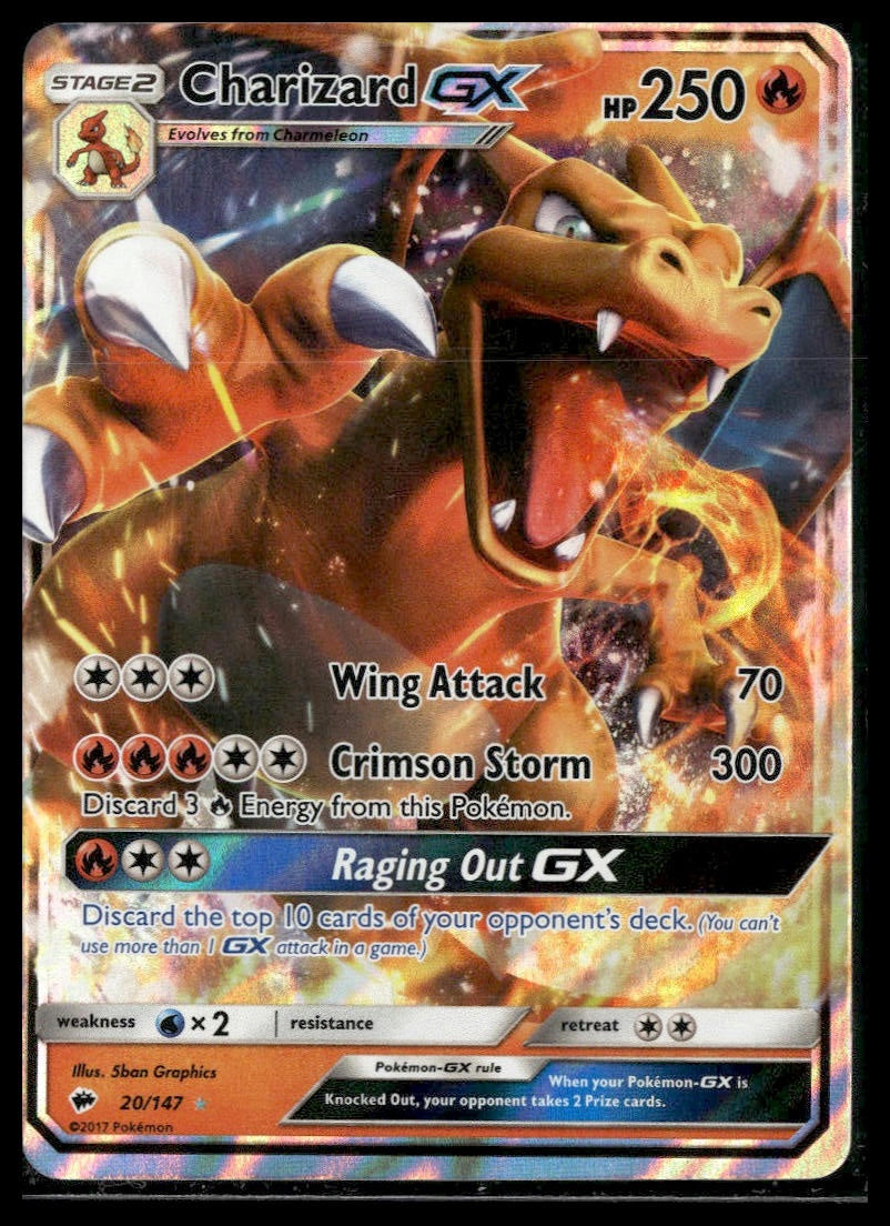 Charizard GX #20/147 SM - Burning Shadows NM