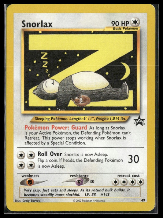 Snorlax #49/53 Black Star WoTC Promo LP