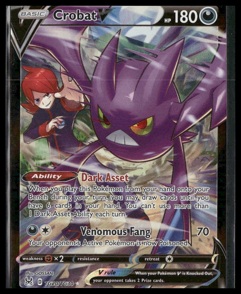 Crobat V #TG20/TG30 Lost Origin Trainer Gallery NM