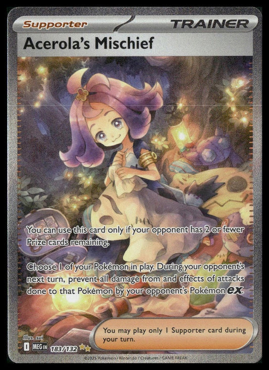 Acerola's Mischief #183/132 Mega Evolution NM