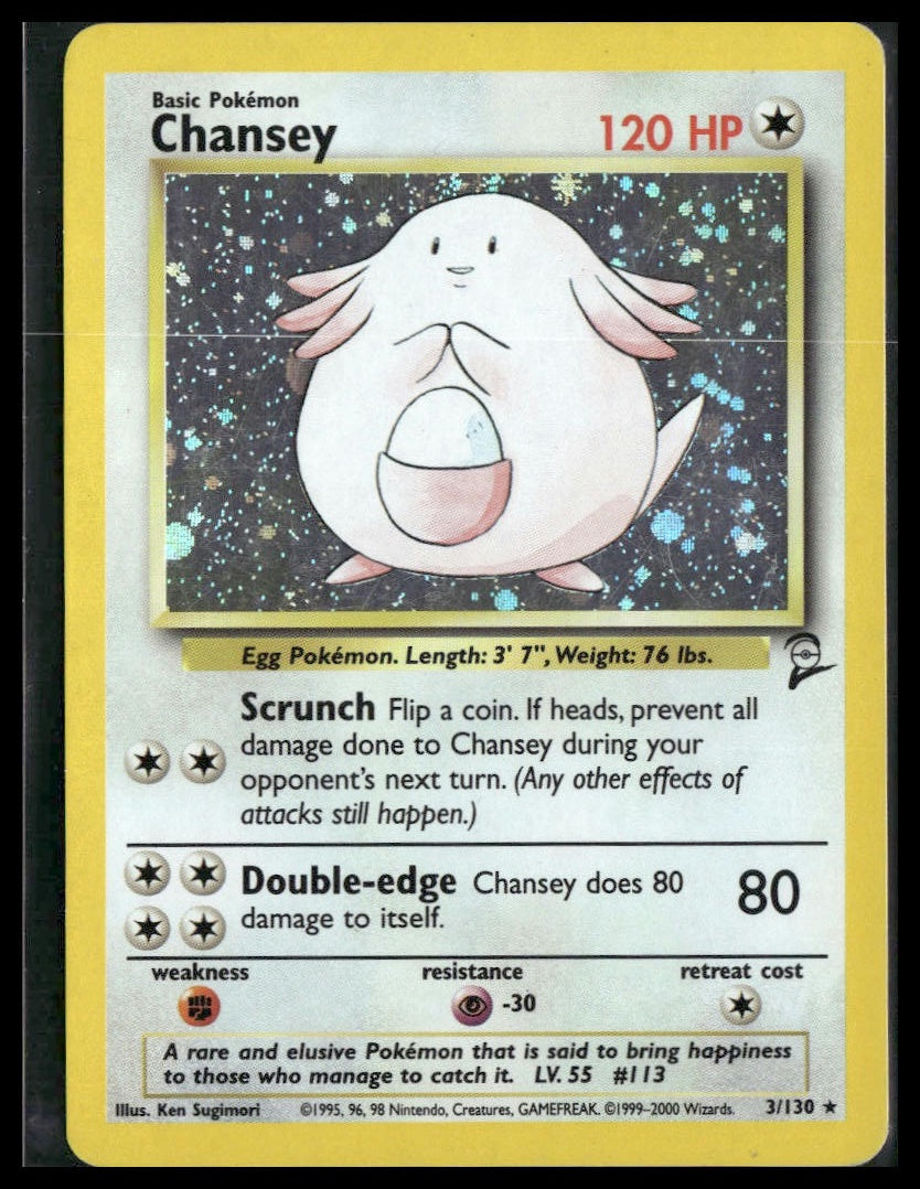 Chansey #003/130 Base Set 2 MP