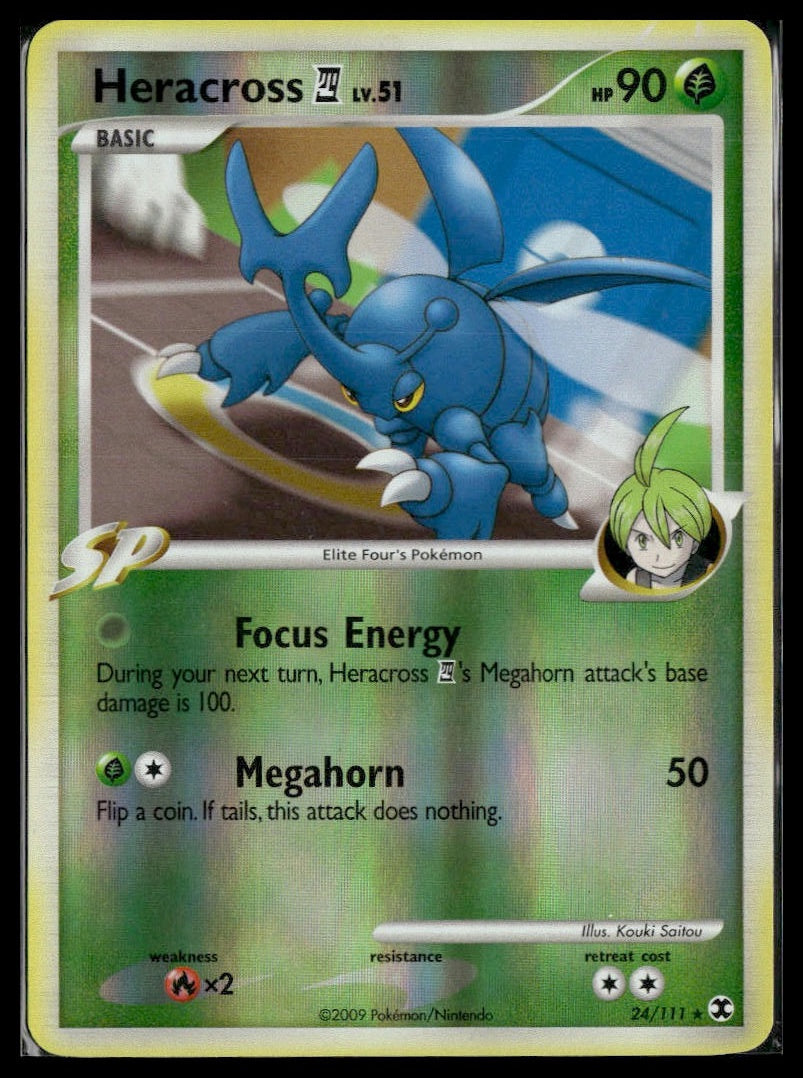 Heracross E4 #24/111 Reverse Holo Rising Rivals LP
