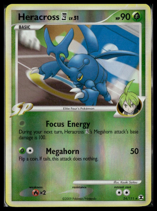 Heracross E4 #24/111 Reverse Holo Rising Rivals LP