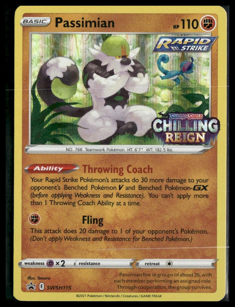 Passimian #SWSH115 STAMP Chilling Reign Promo NM