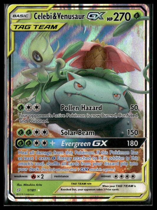 Celebi & Venusaur GX #1/181 SM - Team Up HP/DMG