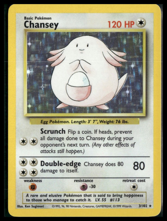 Chansey #003/102 Base Set LP