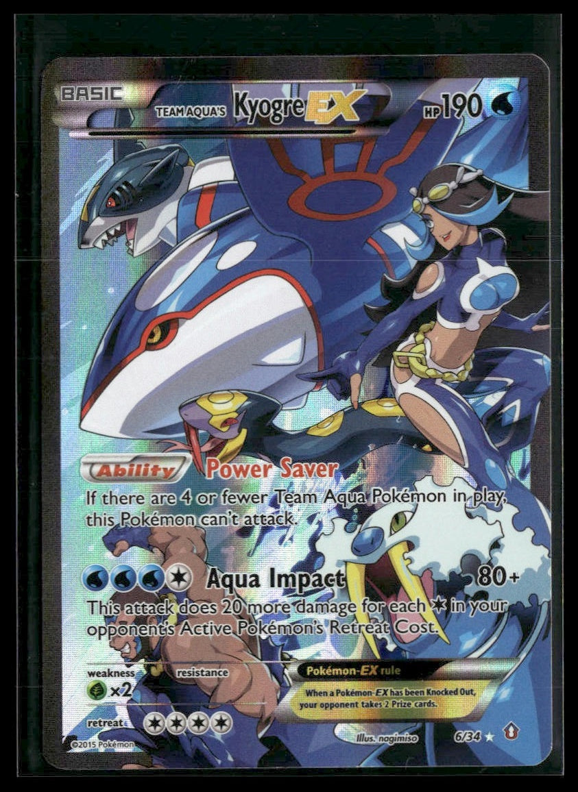 Team Aqua's Kyogre EX #6/34 Double Crisis MP