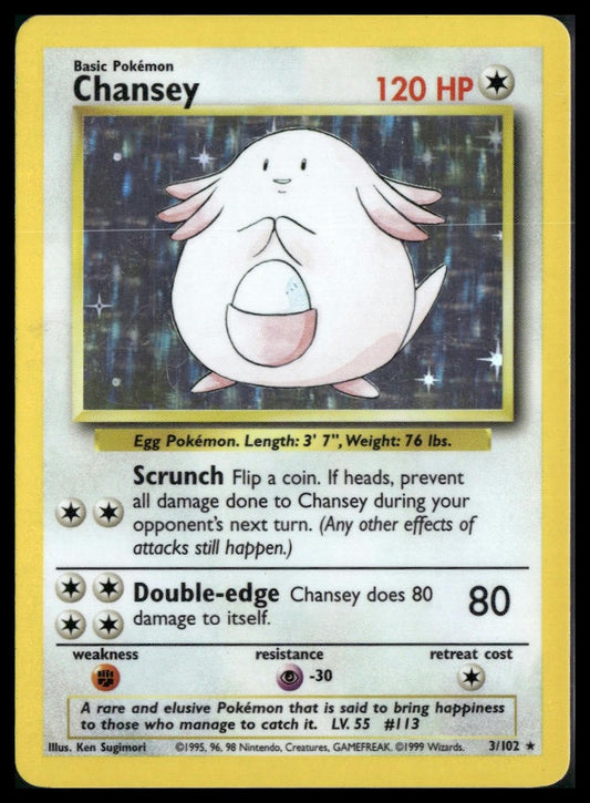 Chansey #003/102 Base Set LP